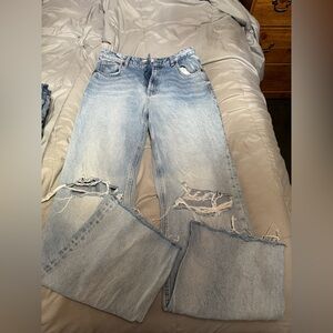 Zara Light Blue Distressed Jeans